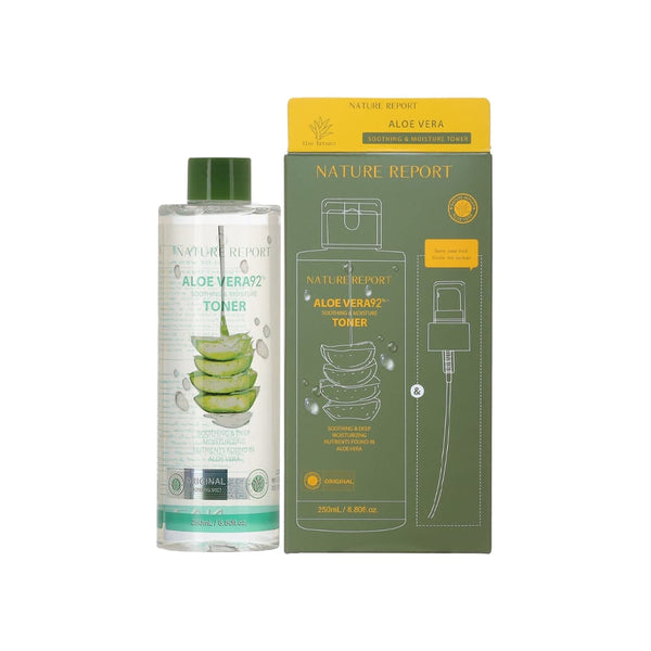 Nature Report Aloe Vera Soothing Hydrating Facial Toner Alcohol-Free 250 ml