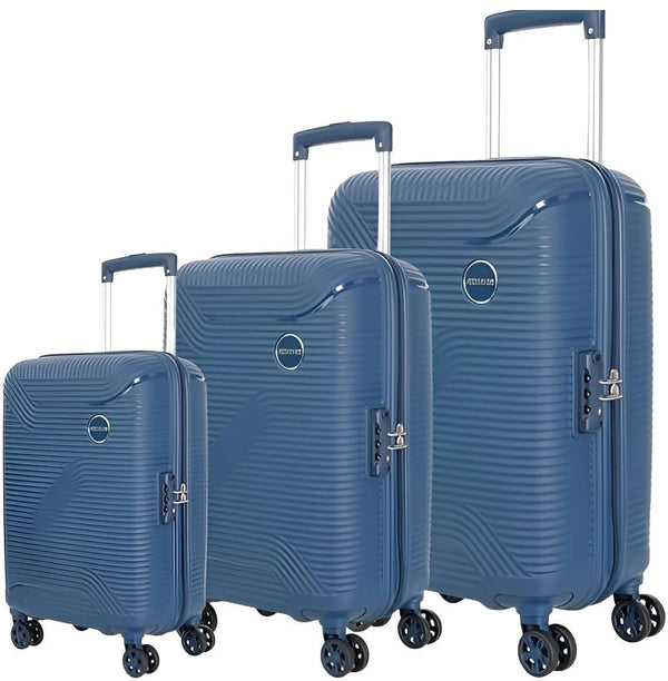 American Tourister Maxplus Hardside Luggage Set, 3 Pieces, Navy Blue