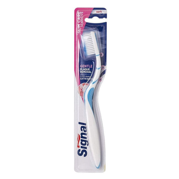Signal Soft Toothbrush Slim Tip Gentle Gum Care for Sensitive Teeth