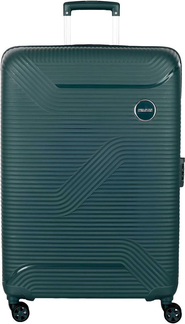 American Tourister MAXPLUS Hard Shell Spinner Luggage TSA Lock Olive Green 55cm