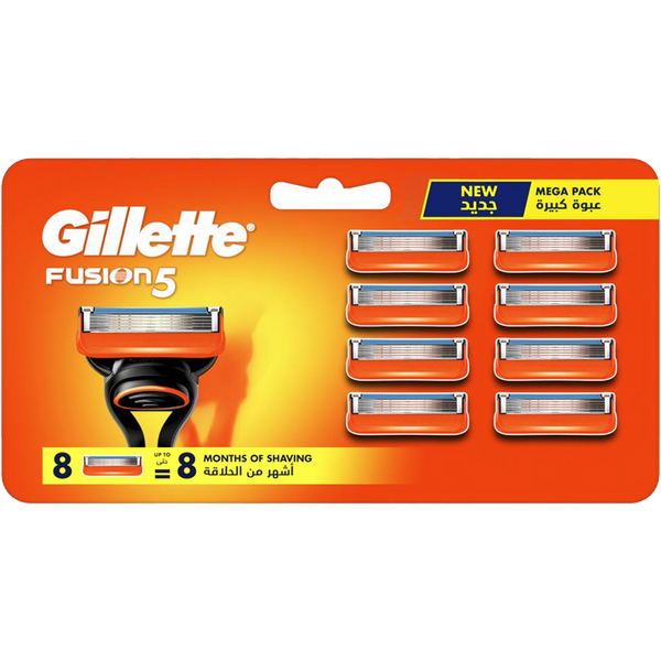 Gillette Fusion 5 Razor Blade Refills 5-Blade System 8 Pieces