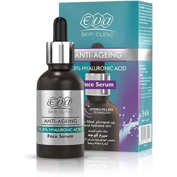 Eva Skin Clinic Hyaluronic Acid Facial Serum Lightweight Hydrating Formula 30 ml