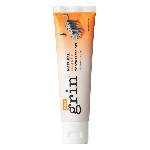 Grin Kids Natural Orange Toothpaste Gel Fluoride-Free with Xylitol 70 g