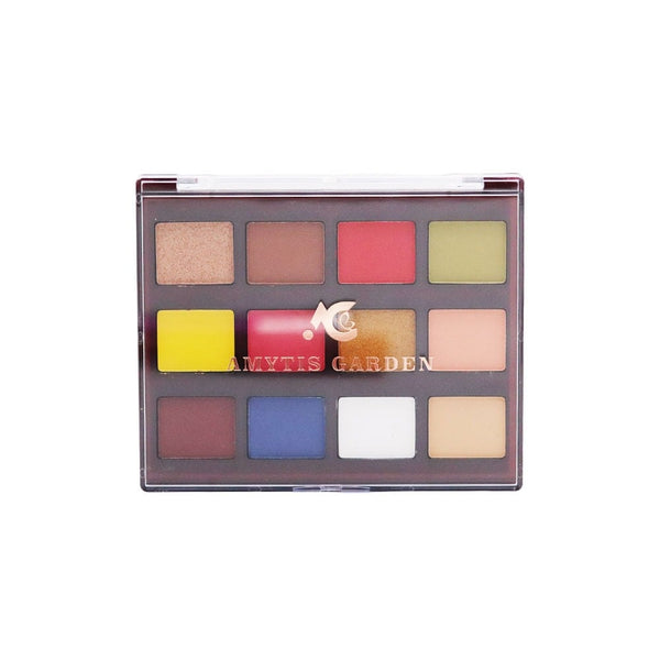 Amytis Garden Eyeshadow Palette AG037, 12-Color Matte and Shimmer Finishes
