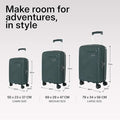 American Tourister Maxplus Hard Shell Spinner Luggage TSA Lock Navy Blue