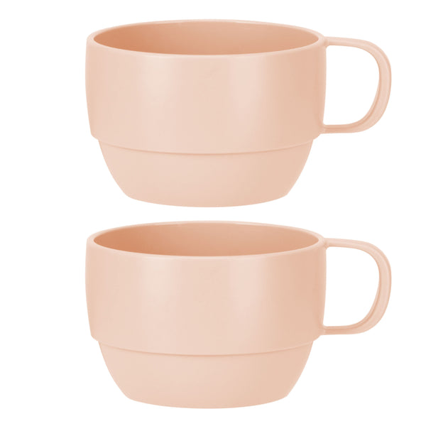 Inochi Amori Short Drinking Cup, BPA-Free Odorless PP Plastic, Milky Orange, 350ml