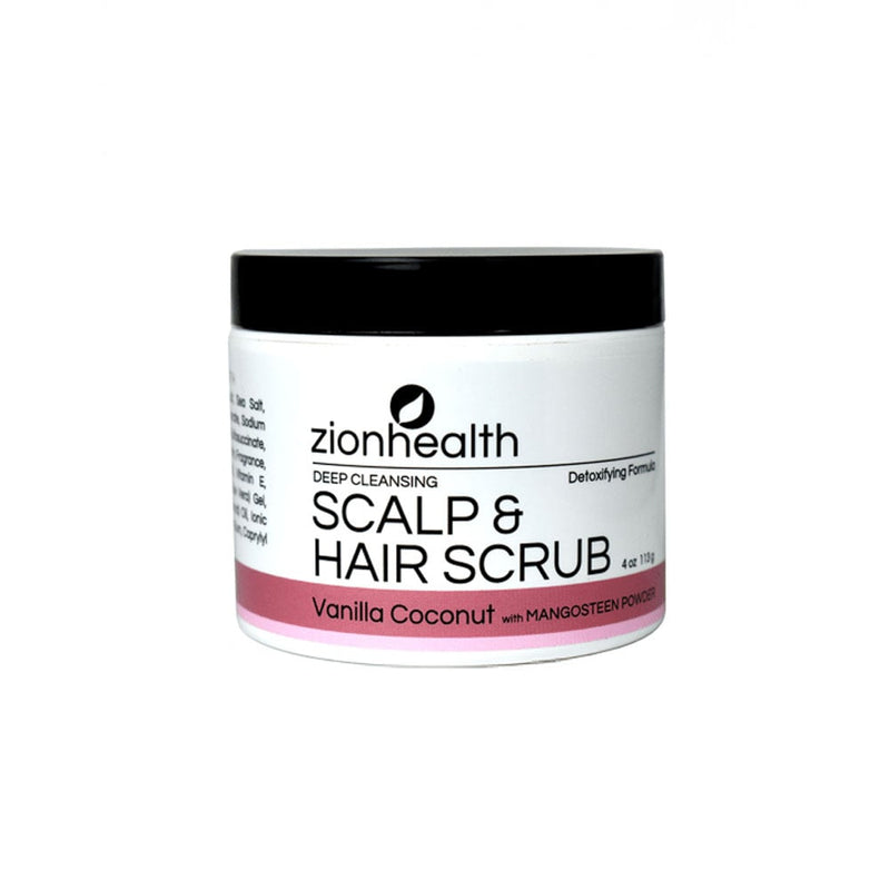 Zion Health Hair and Scalp Scrub with Vanilla and Coconut, 113g