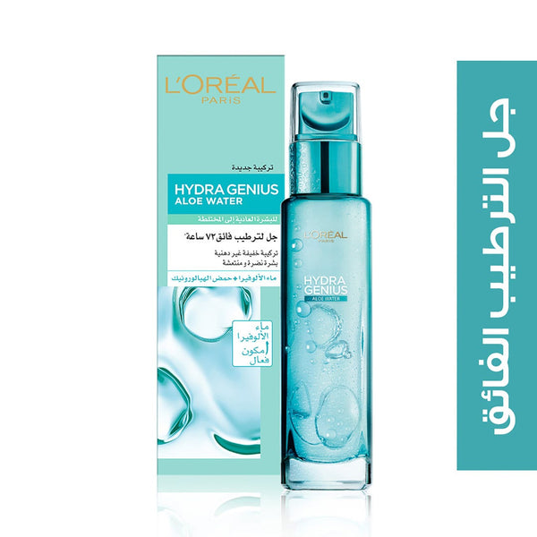 L'Oreal Paris Hydra Genius Aloe Water Liquid Moisturizer Hyaluronic Acid Normal to Combination Skin 70 ml