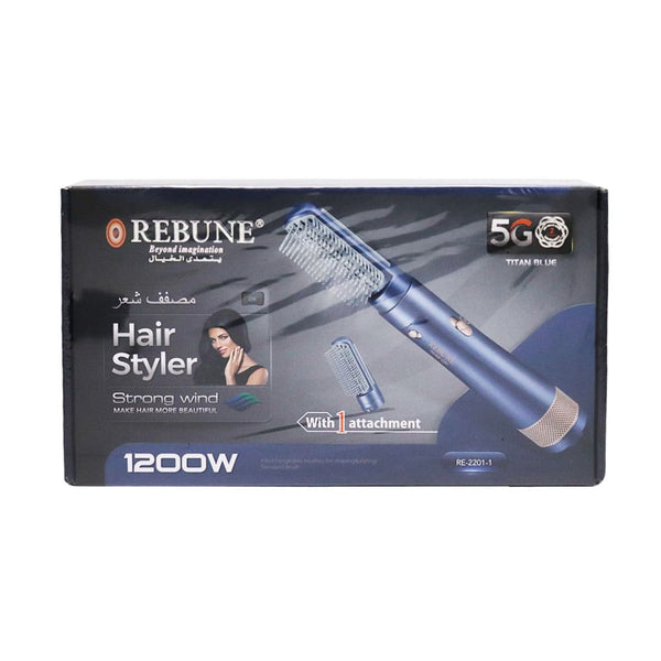 Rebune Hair Styler RE-2201-1 1200W Blue with Even Heat and 360 Rotating Cord