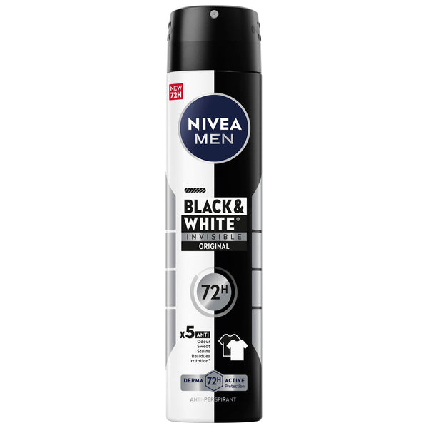 NIVEA Invisible Black & White Men's Deodorant Spray
