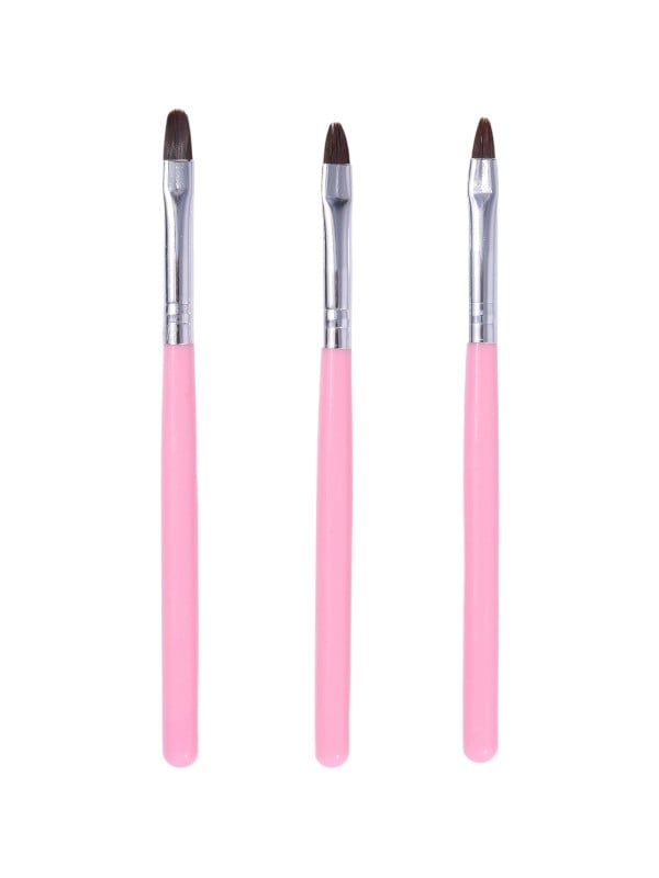 Salon System Nail Brush, Soft Bristles for Gel and Acrylic Nail Work, Assorted Colors