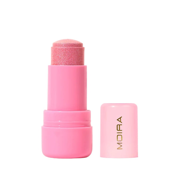 Moira Icy Glow Jelly Highlighter Stick Dewy Finish 002 Rose Pop