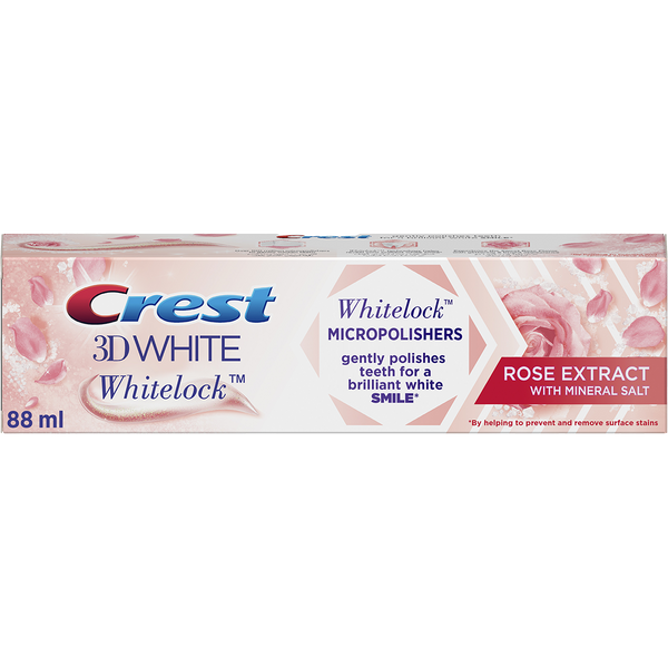 Crest 3D White Toothpaste with Whitelock Technology, Rose, 88 ml