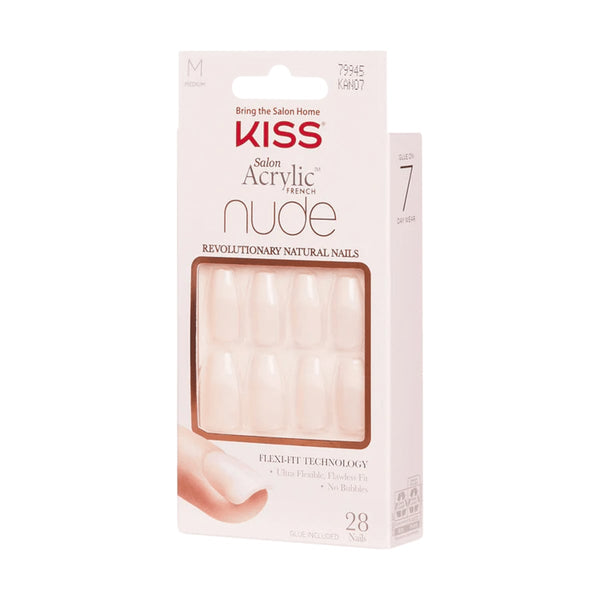 KISS Salon Acrylic Nude Nails Leilani Coffin Shape Flexi-Fit KAN07C 28 Pieces
