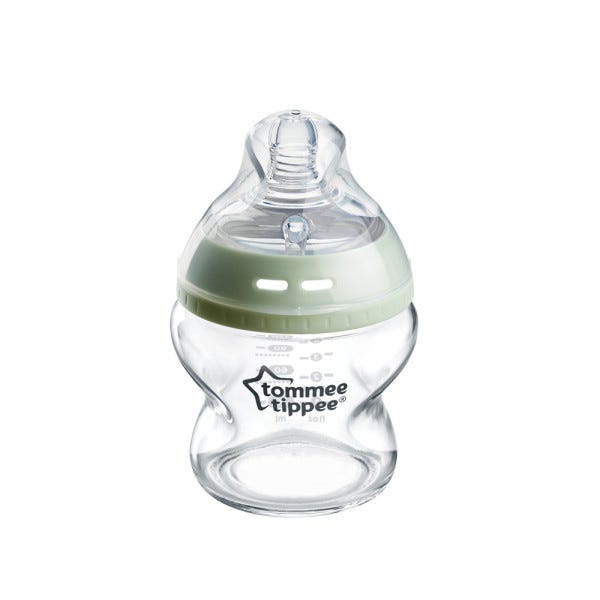 Tommee Tippee Closer to Nature Glass Feeding Bottle Breast-Like Teat 150 ml