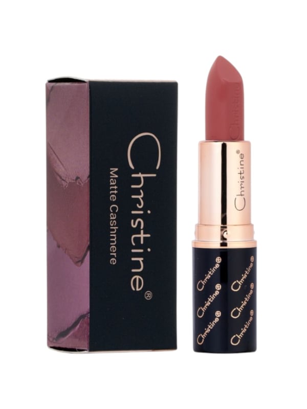 Christine Tot 2 Cashmere Lipstick Velvety Matte Shea Butter Berry 2 Cashmere CH019-N