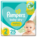 Pampers Baby-Dry Aloe Vera Taped Diapers Size 2, 3-8kg, 25 Diapers