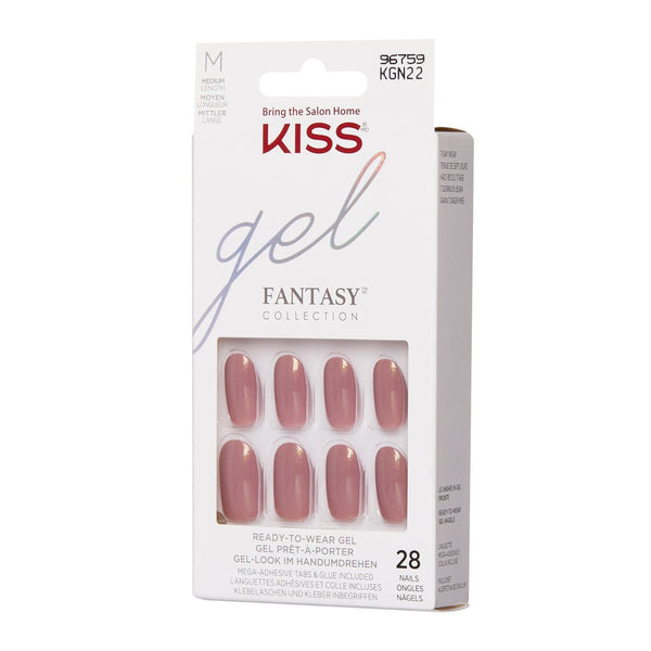 KISS Gel Fantasy French Nails Medium Length Gel-Look KGN22C 28 Pieces