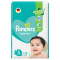 Pampers Baby-Dry Taped Diapers Aloe Vera Lotion Size 5, 11-18 kg, 14 Diapers