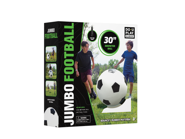 Hape Jumbo Soccer Ball Bouncy UV-Resistant Rubber 30-Inch with Air Pump