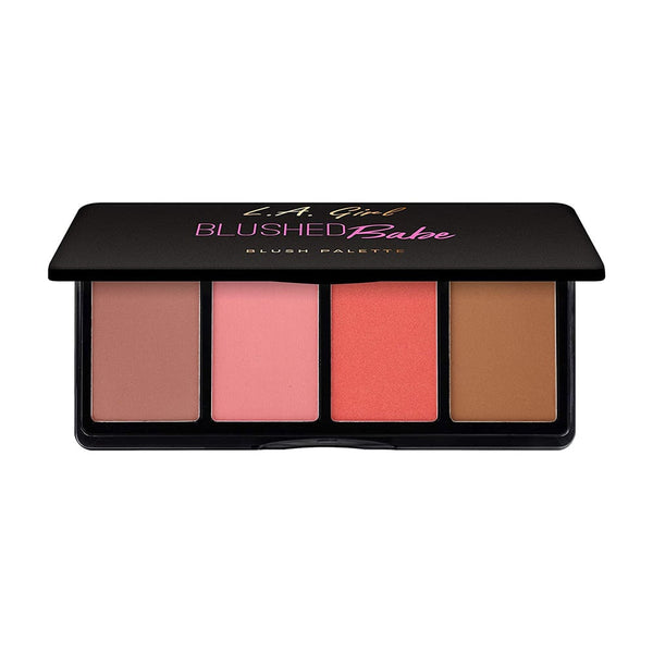 L.A. Girl Blushed Babe Blush Palette, 4-Color Shimmer Powder Compact
