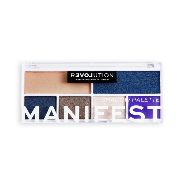 Makeup Revolution Relove Colour Play Shadow Palette Manifest 6 Shades Royal Blue Purple Shimmer