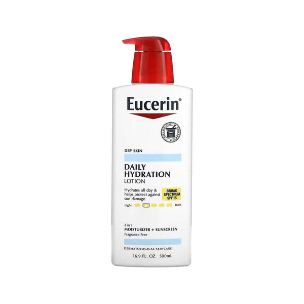 Eucerin Daily Hydration Lotion SPF 15 Sun Protection for Dry Skin 500 ml
