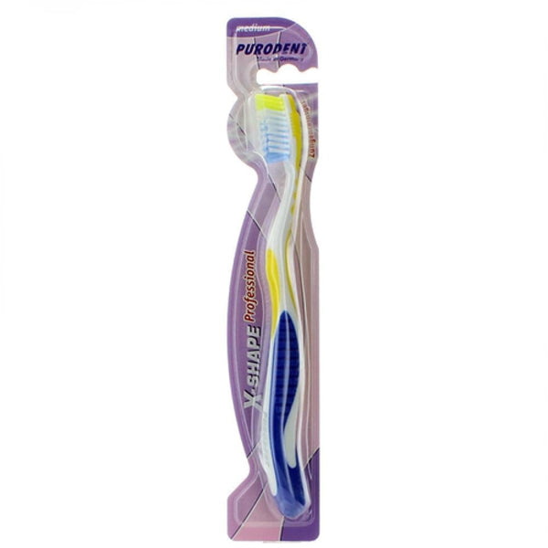 Purodent X-Shape Professional Toothbrush Soft Medium Bristles