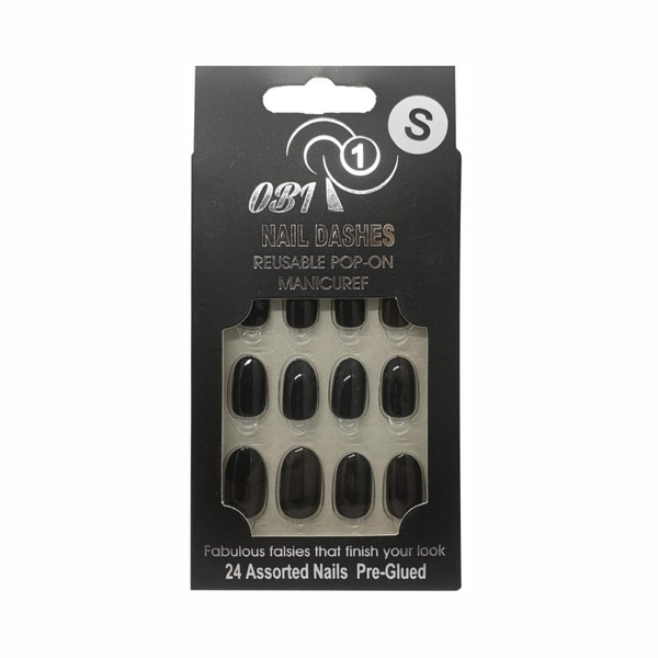 OB1 Matte Artificial Adhesive Nails, Self-Adhesive, 24-Piece Set, OB-11
