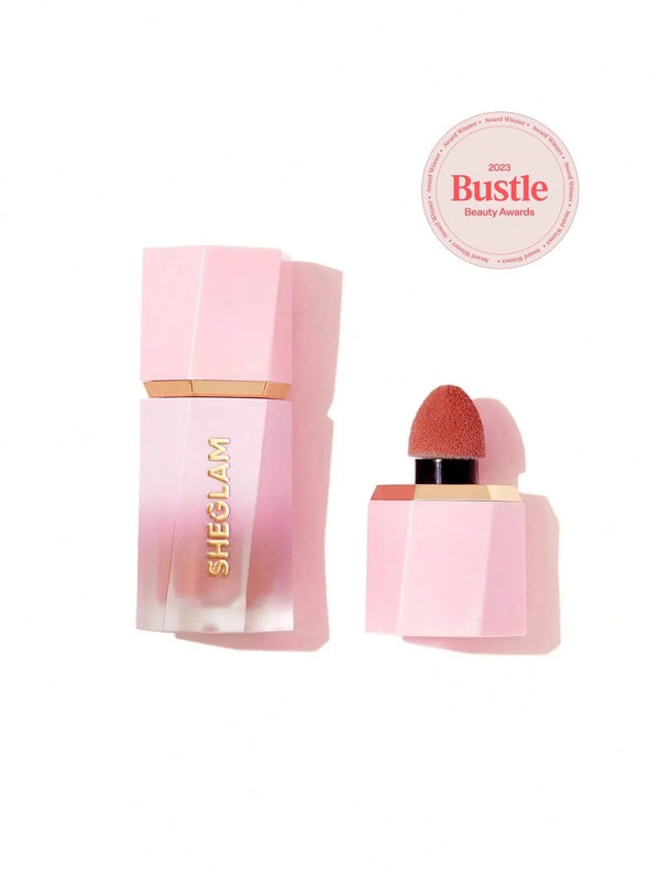 Sheglam Color Bloom Liquid Blush Matte Finish Sponge Tip Devoted Red