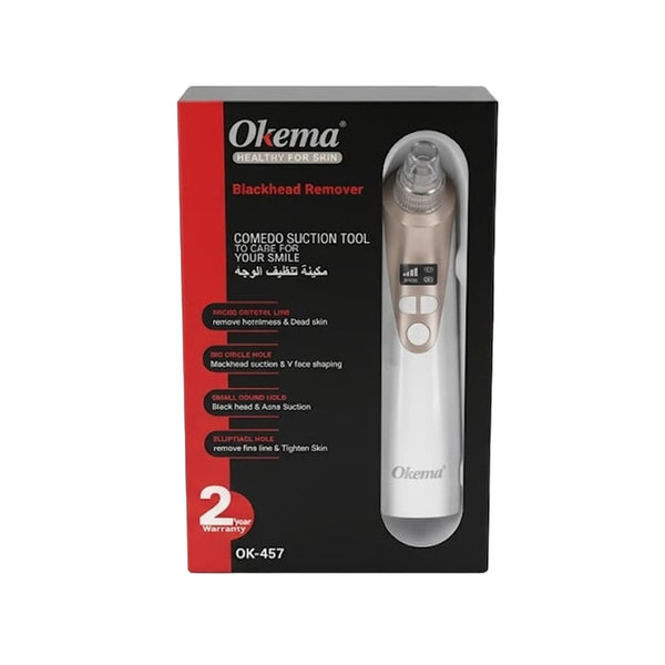 Okema OK-457 Facial Cleansing Device, Multi-Level Suction, Multiple Heads