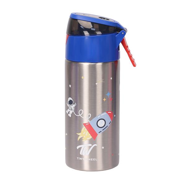 Tinywheel Space Spray Stainless Steel Water Bottle, Double Wall Insulated, 400ml