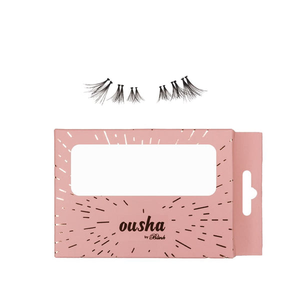 Ousha Double Individual False Eyelashes No. 3 Human Hair Reusable Clusters