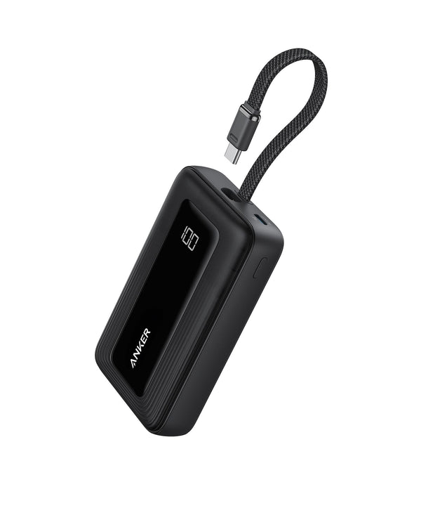 Anker Nano Power Bank 10K 30W Built-In USB-C Cable Black