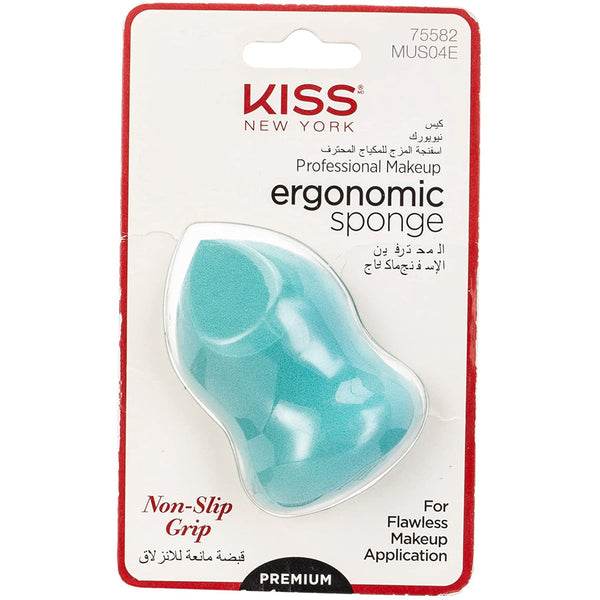 KISS Ergonomic Makeup Sponge Blue, Multi-Sided Blending Applicator