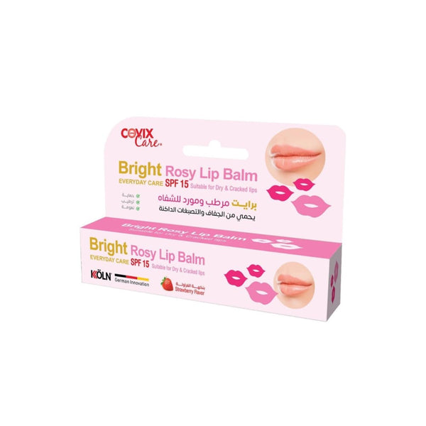 Covix Care Strawberry Lip Balm Moisturizer, Natural Oils and Beeswax, Pink Tint, 15 ml