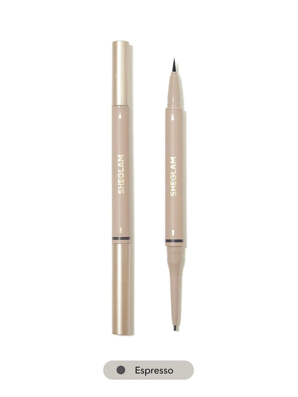 Sheglam Brows On Demand 2-In-1 Brow Pencil Waterproof Matte Espresso