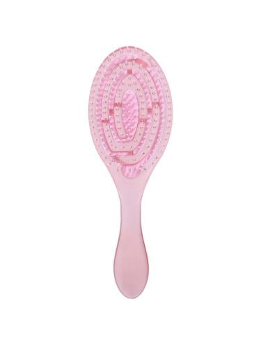 Cecilia Professional Hairbrush Flexible Hollow Detangling Brush Pink