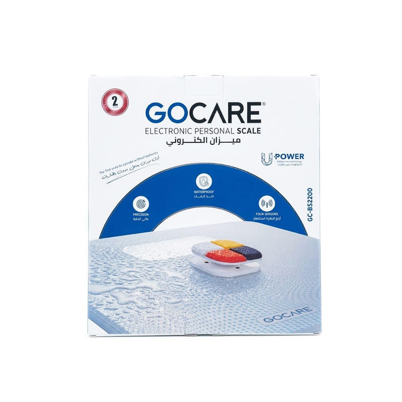 GoCare GC-BS2200 Electronic Personal Scale Battery-Free Digital LCD White