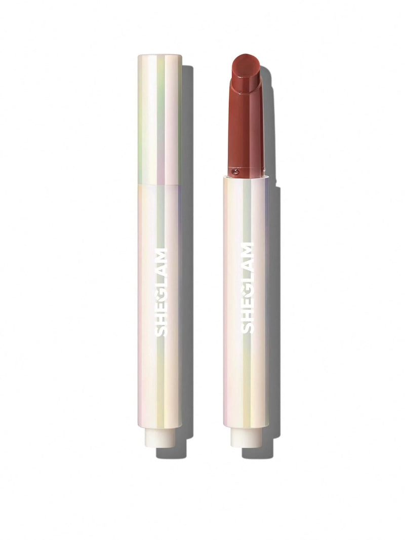 Sheglam Pout-Perfect Shine Lip Gloss Plumper, High-Shine Sepia Kiss