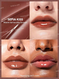 Sheglam Pout-Perfect Shine Lip Gloss Plumper, High-Shine Sepia Kiss