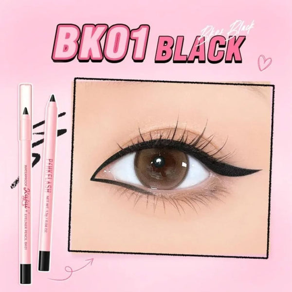 Pink Flash Waterproof Kajal Eyeliner Pencil Black BK01