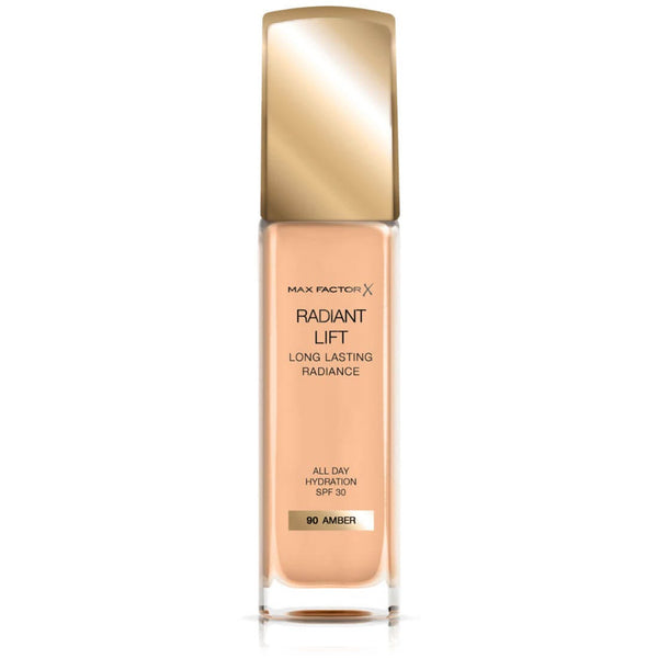 Max Factor Radiant Lift Liquid Foundation SPF 30 Hyaluronic Acid Toffee 090, 1 Pc