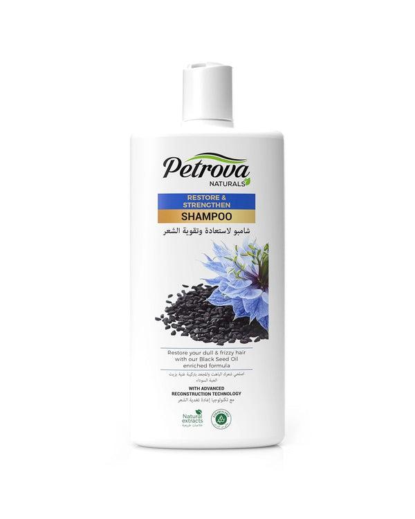 PETROVA Restore & Strengthen Black Seeds Oil Shampoo Nourishing Formula 600ml