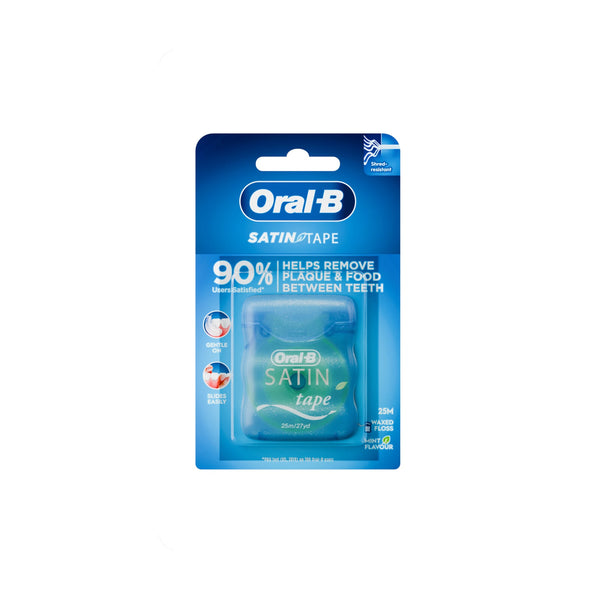 ORAL B Satin Dental Floss Tape Green Mint 25 m
