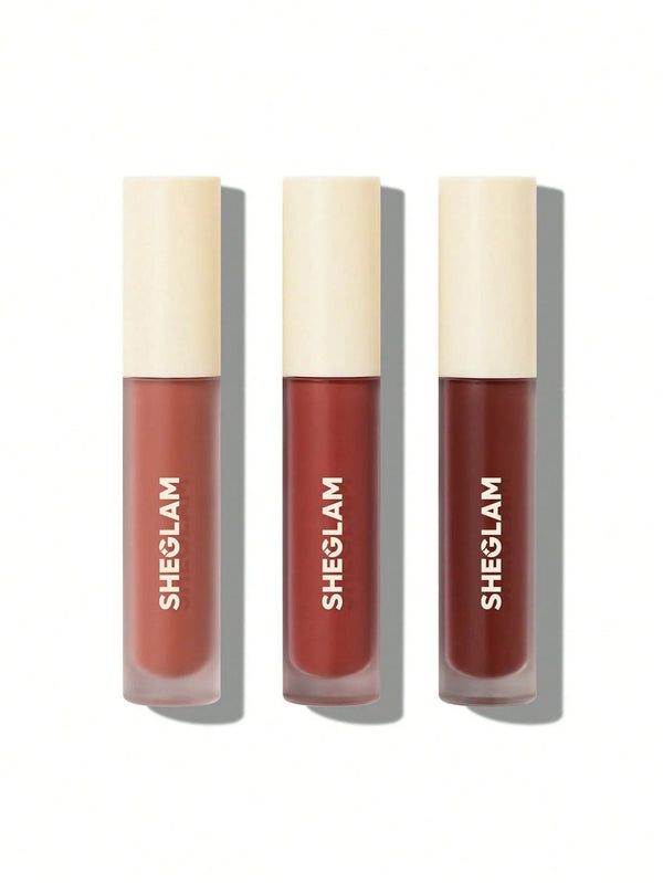 Sheglam Matte Allure Mini Liquid Lipstick Set, Matte Finish, Private Tou