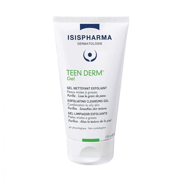Isis Pharma Teen Derm Exfoliating Cleansing Gel, Natural Exfoliants, 150 ml