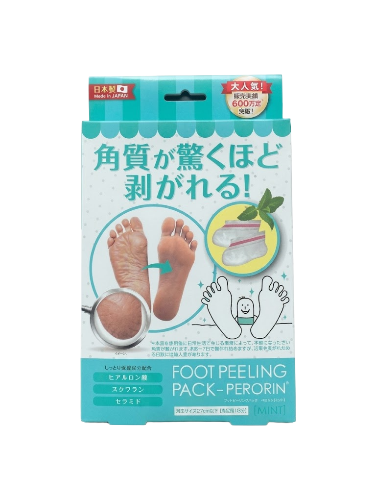 Perorin Mint Foot Peeling Mask Socks for Foot Care and Skin Renewal