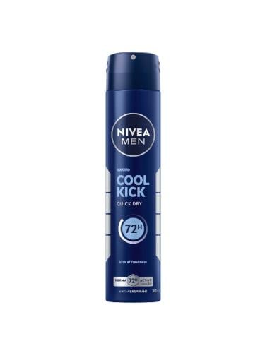 NIVEA Men Cool Kick Antiperspirant Spray Cool-Care Formula Fresh Scent 200 ml
