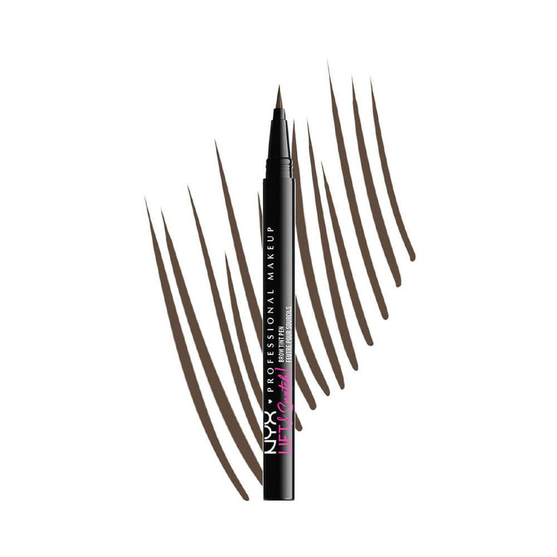 NYX Lift & Snatch Brow Tint Pen Fine-Tip, Smudge-Resistant Ash Brown LAS06, 1 ml